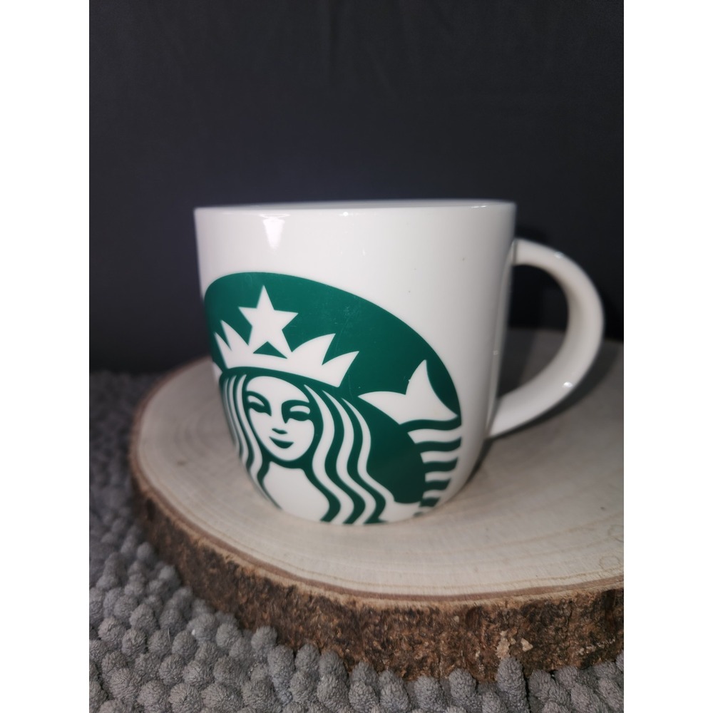 Starbucks 2017 Green White‎ Siren Logo 14oz Coffee Mug Ceramic Mermaid
